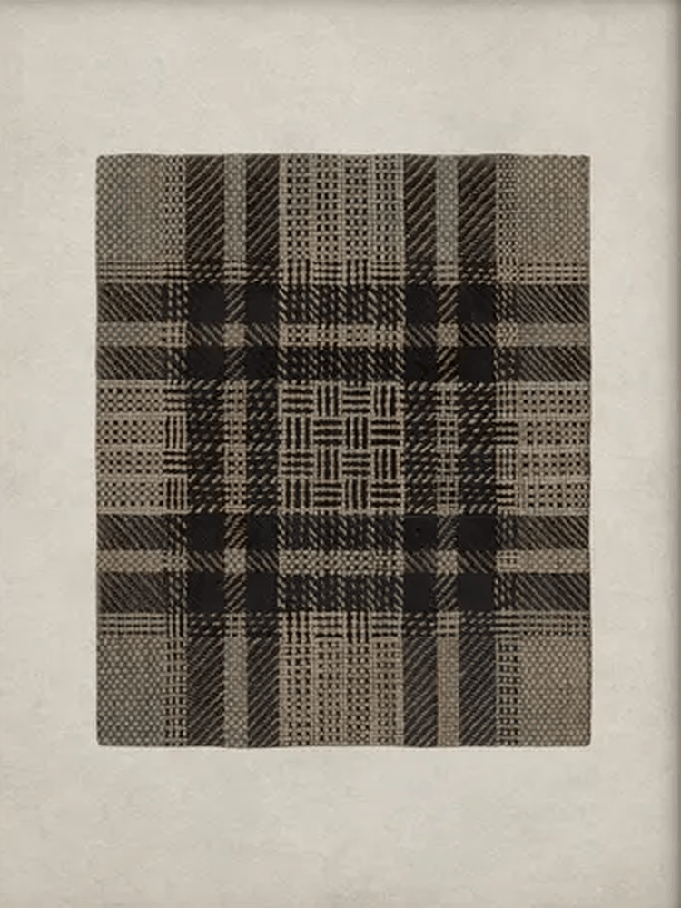 Black and Beige Checkered Art Print (3:4)